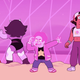 Steven almost crushing his friends to death with a dome.